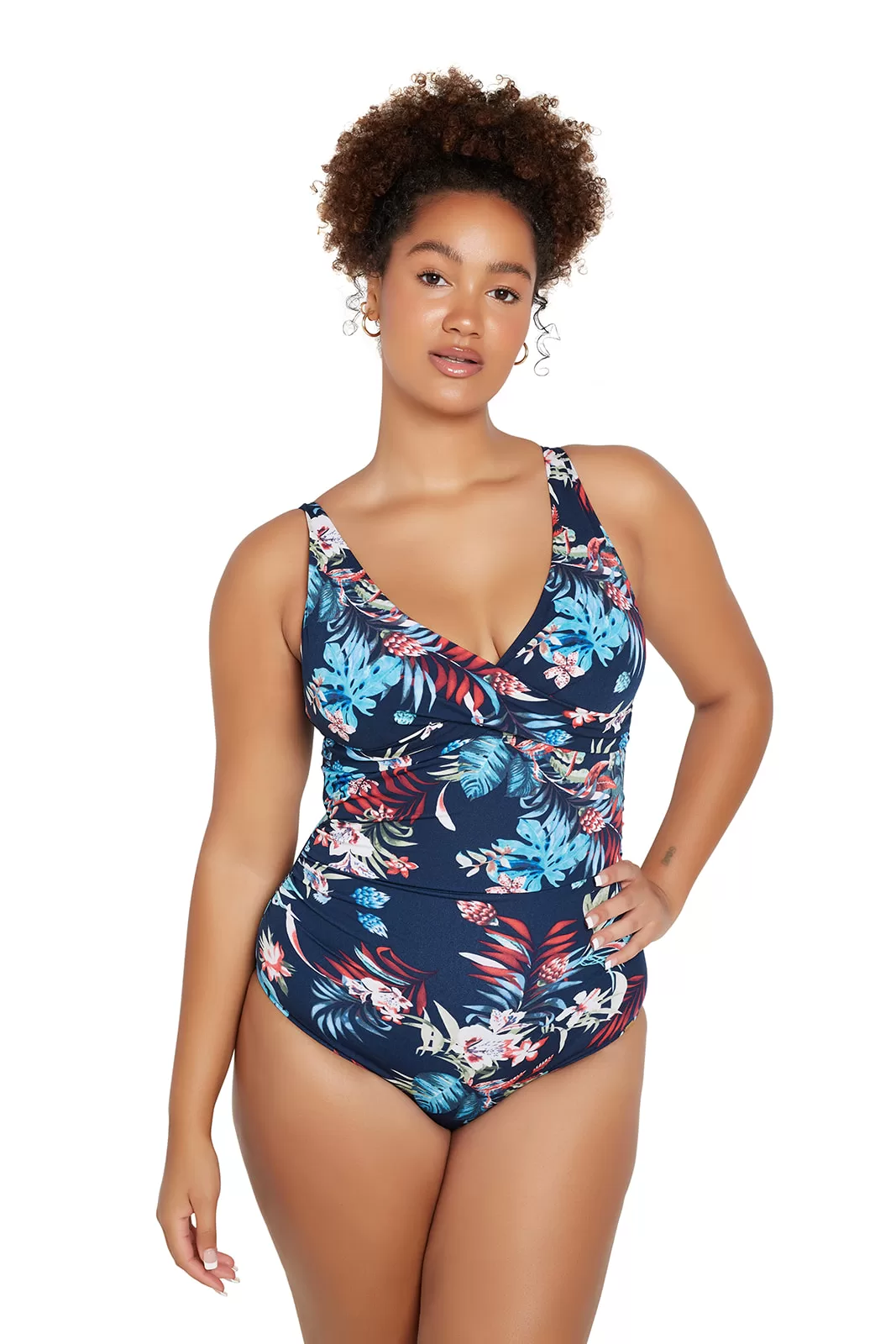 Bellissimo Botanica Shirred Maillot Swimsuit